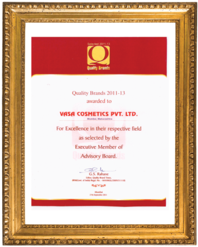 Quality Brands Certificate